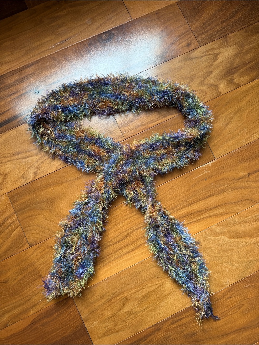 Colorful Multi-Tone Fuzzy Scarf